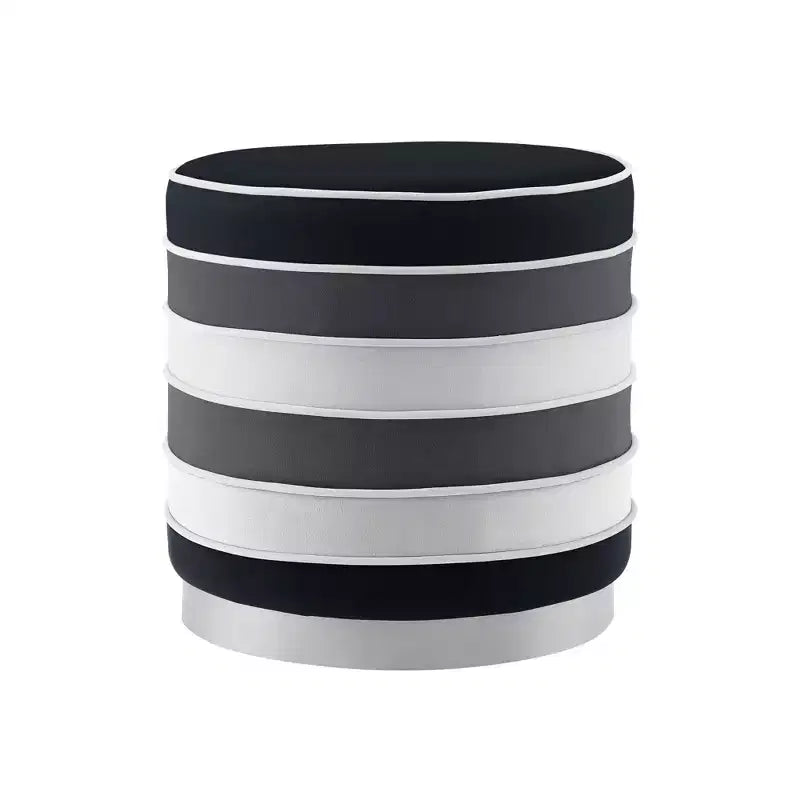 Pouf rond multicouche en velours