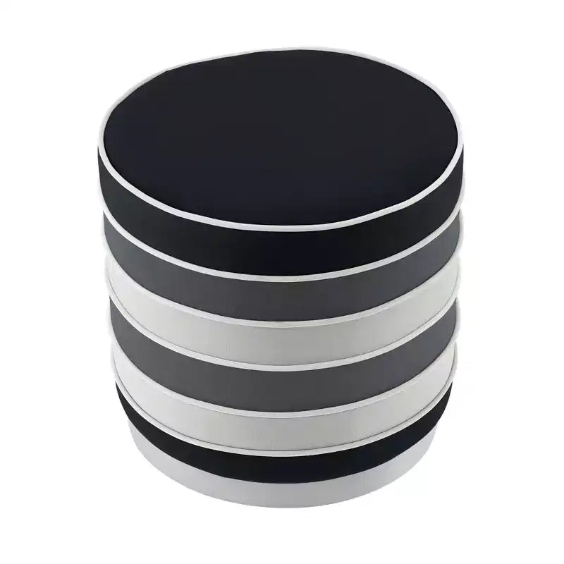 Pouf rond multicouche en velours