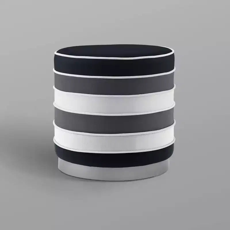 Pouf rond multicouche en velours