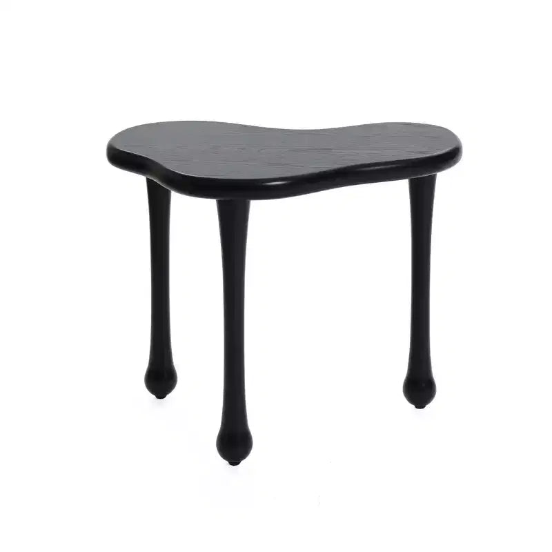 LuxenHome Black Wood Irregular Shape End Table, 20'' Tall Modern Minimalist Wood Accent Side Table Cocktail Tables for Living Room, Bedroom