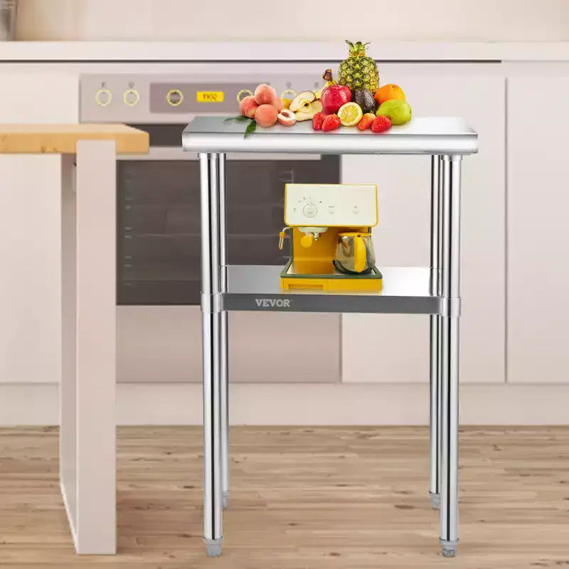 Table de préparation en acier inoxydable, capacité de charge lourde de 272 kg