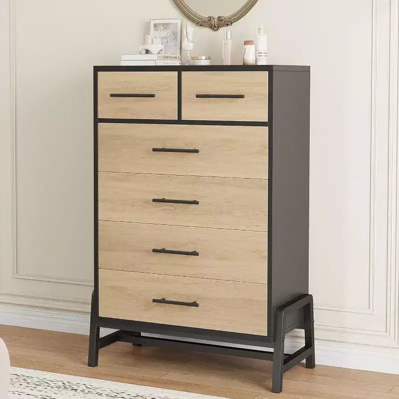 Commode haute, commode 4+2 pour chambre à coucher, tiroir large