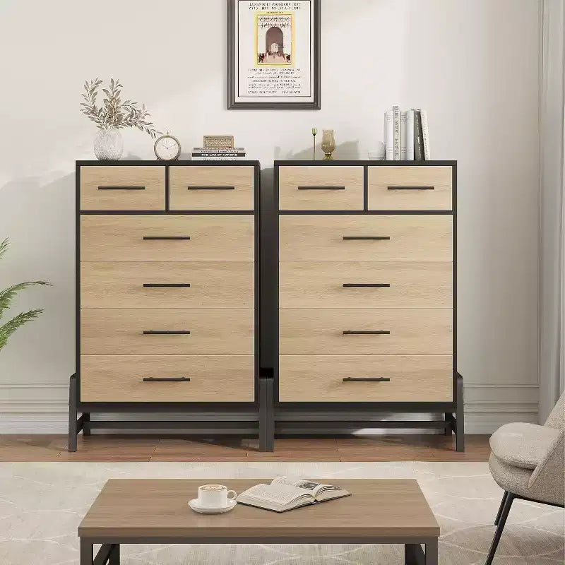 Commode haute, commode 4+2 pour chambre à coucher, tiroir large
