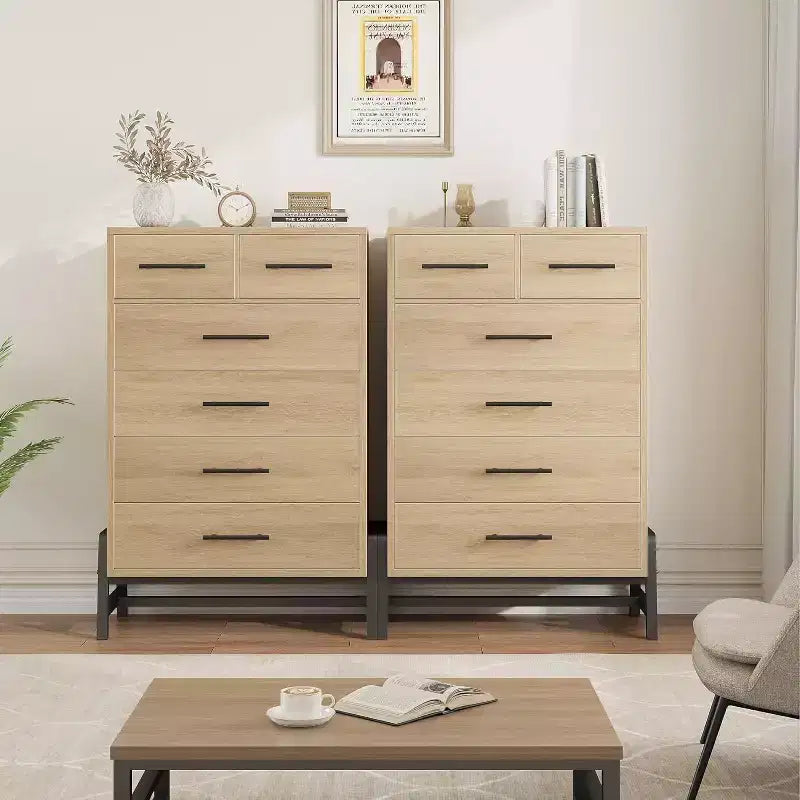 Commode haute, commode 4+2 pour chambre à coucher, tiroir large
