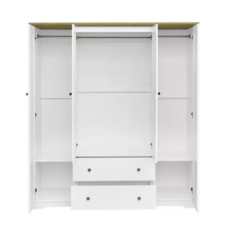 Armoire à 4 portes avec 2 tiroirs