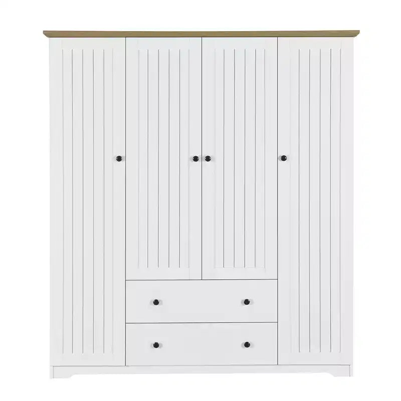 Armoire à 4 portes avec 2 tiroirs