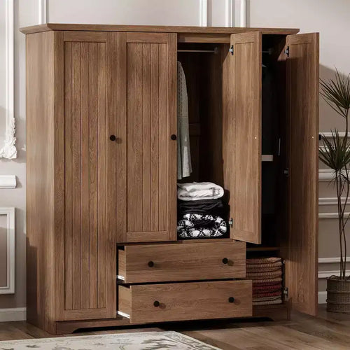 Armoire à 4 portes avec 2 tiroirs