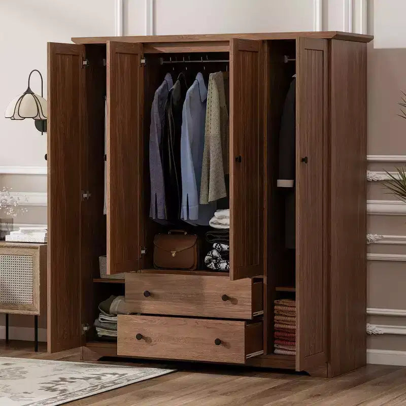 Armoire à 4 portes avec 2 tiroirs