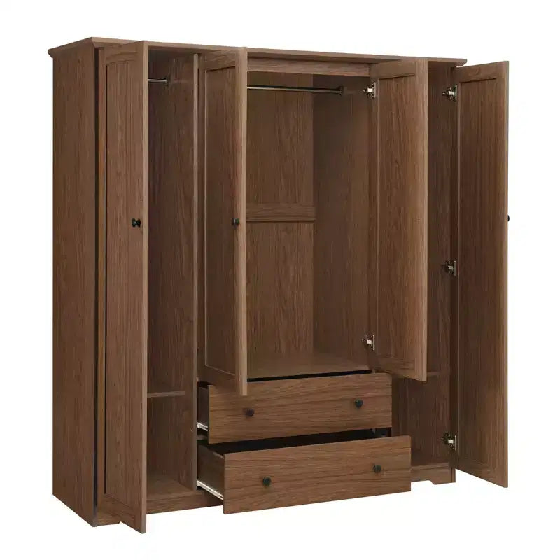 Armoire à 4 portes avec 2 tiroirs