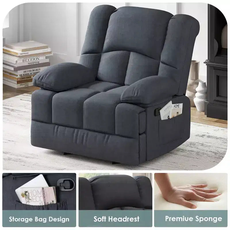 Fauteuil inclinable et basculant pour salon adulte