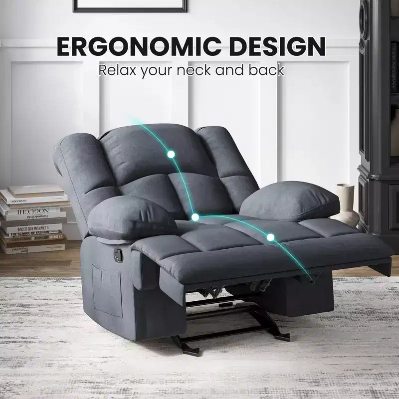 Fauteuil inclinable et basculant pour salon adulte
