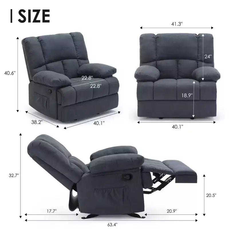 Fauteuil inclinable et basculant pour salon adulte