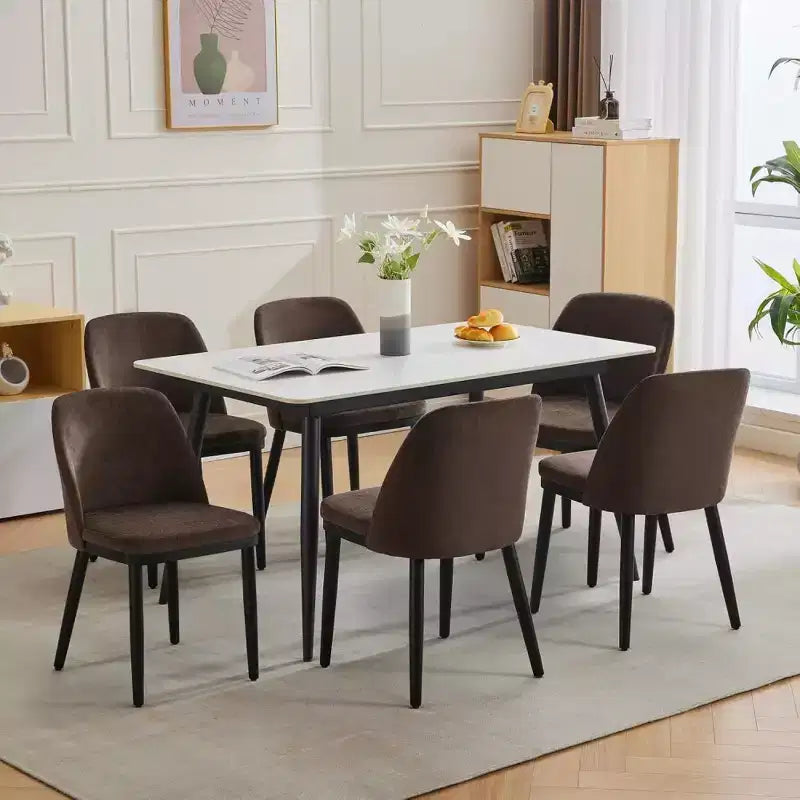 Lot de 2 chaises de salle à manger rembourrées, chaises de cuisine modernes