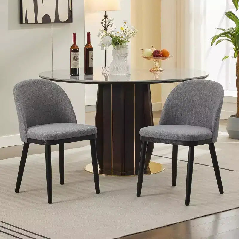 Lot de 2 chaises de salle à manger rembourrées, chaises de cuisine modernes