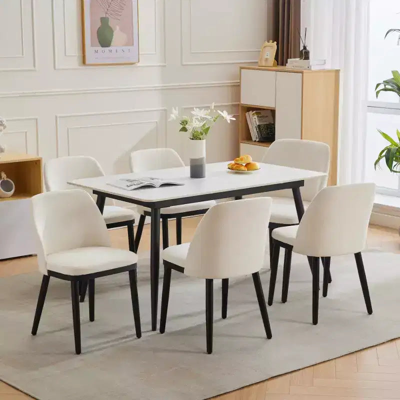Lot de 2 chaises de salle à manger rembourrées, chaises de cuisine modernes