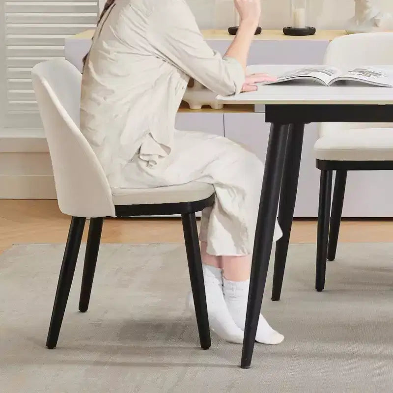 Lot de 2 chaises de salle à manger rembourrées, chaises de cuisine modernes