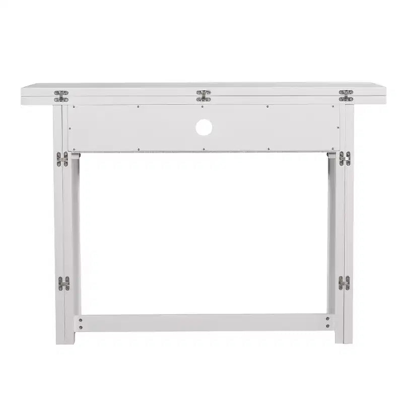 Console convertible en table à manger - Blanche