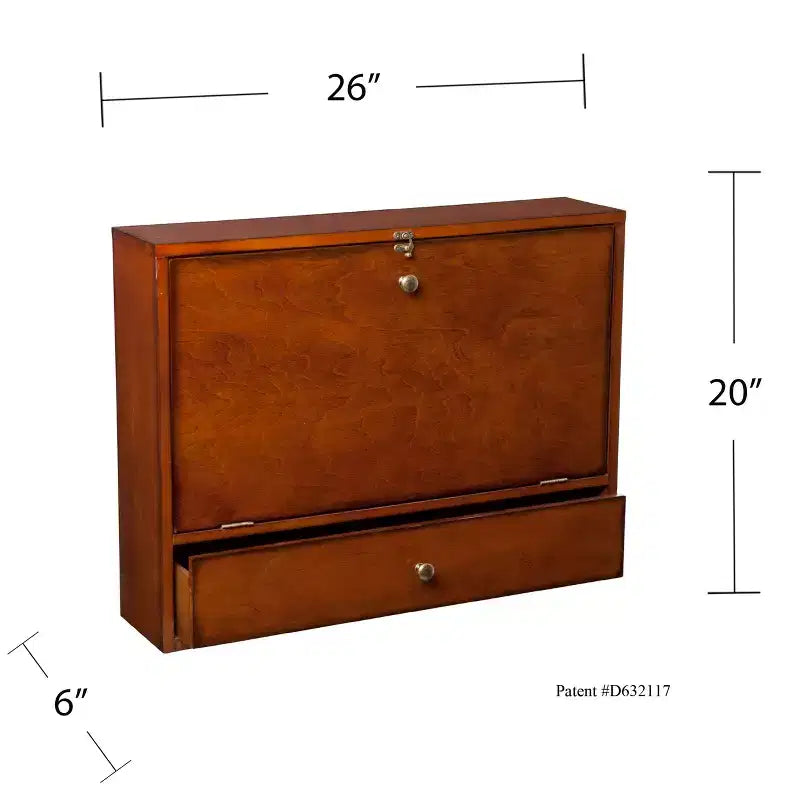 Bureau mural pour ordinateur portable - marron