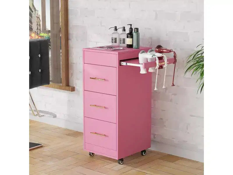 Chariot de salon en bois rustique marron