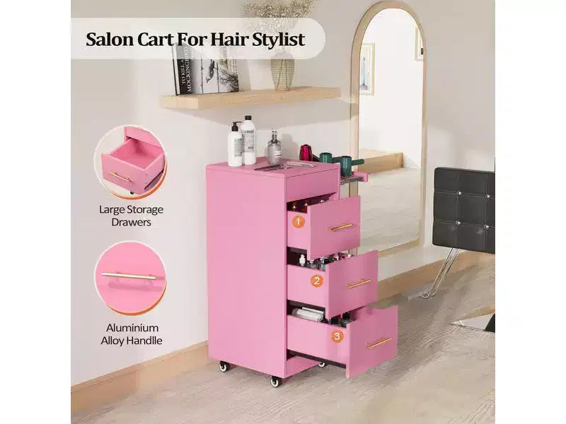 Chariot de salon en bois rustique marron