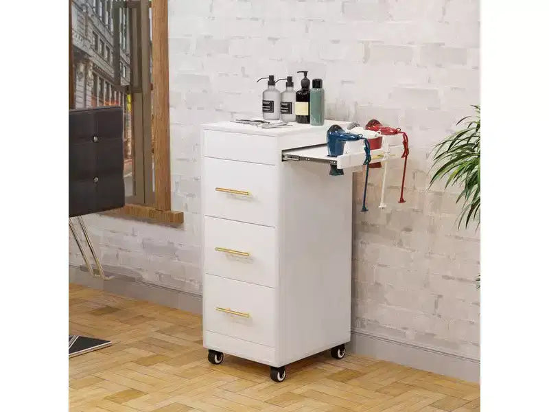 Chariot de salon en bois rustique marron