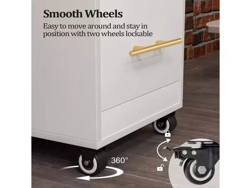 Chariot de salon en bois rustique marron