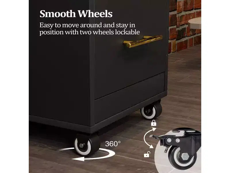 Chariot de salon en bois rustique marron