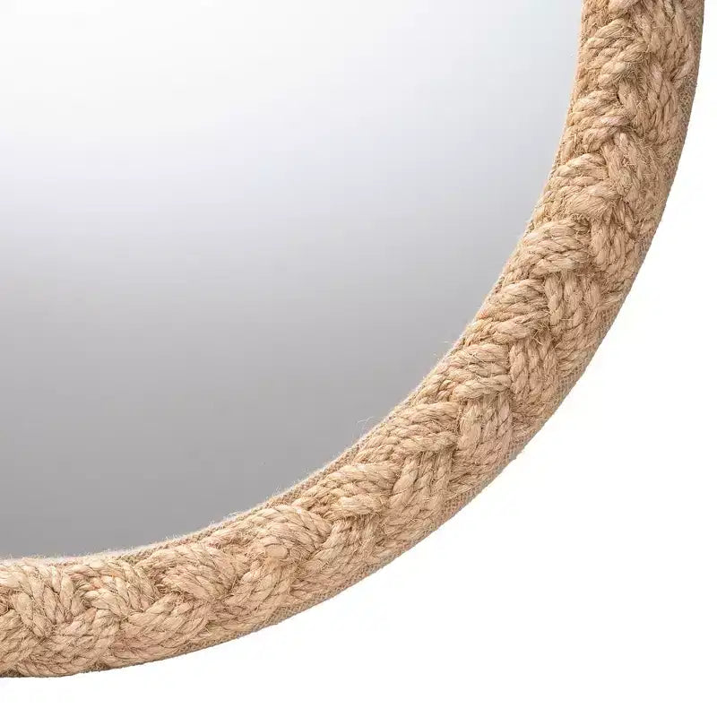 Miroir décoratif en corde tressée style marin