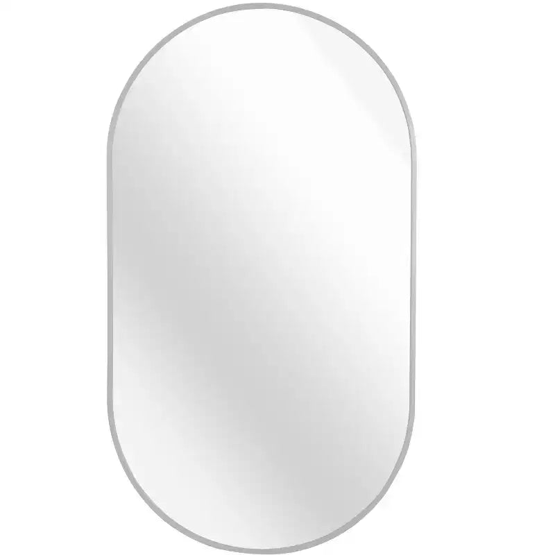 Miroir ovale en métal doré