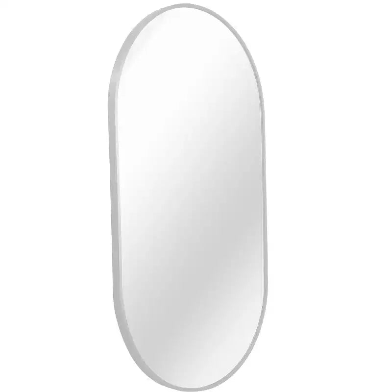Miroir ovale en métal doré