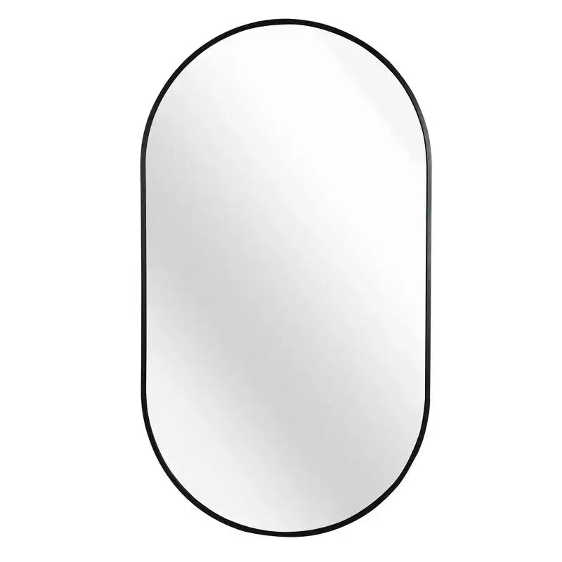 Miroir ovale en métal doré