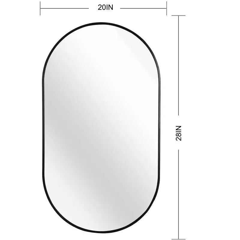 Miroir ovale en métal doré