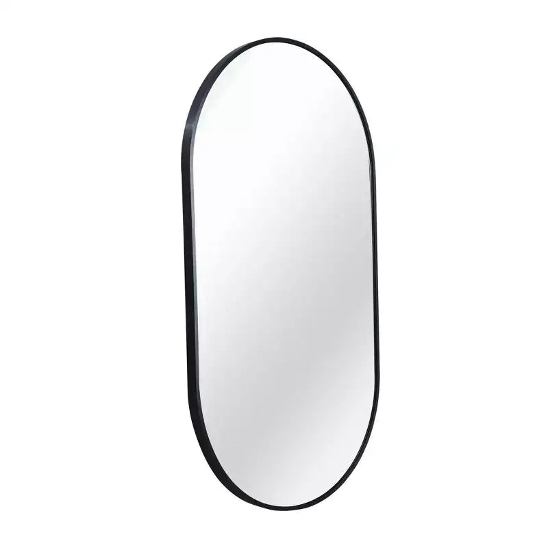 Miroir ovale en métal doré