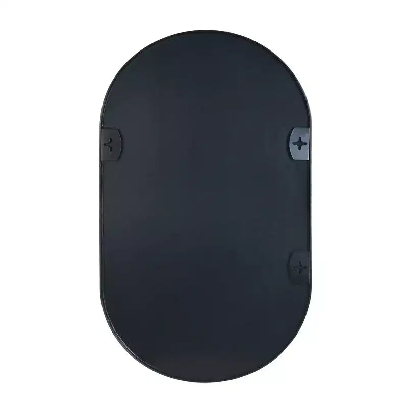 Miroir ovale en métal doré