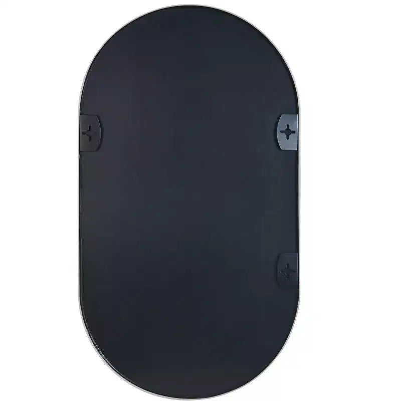 Miroir ovale en métal doré