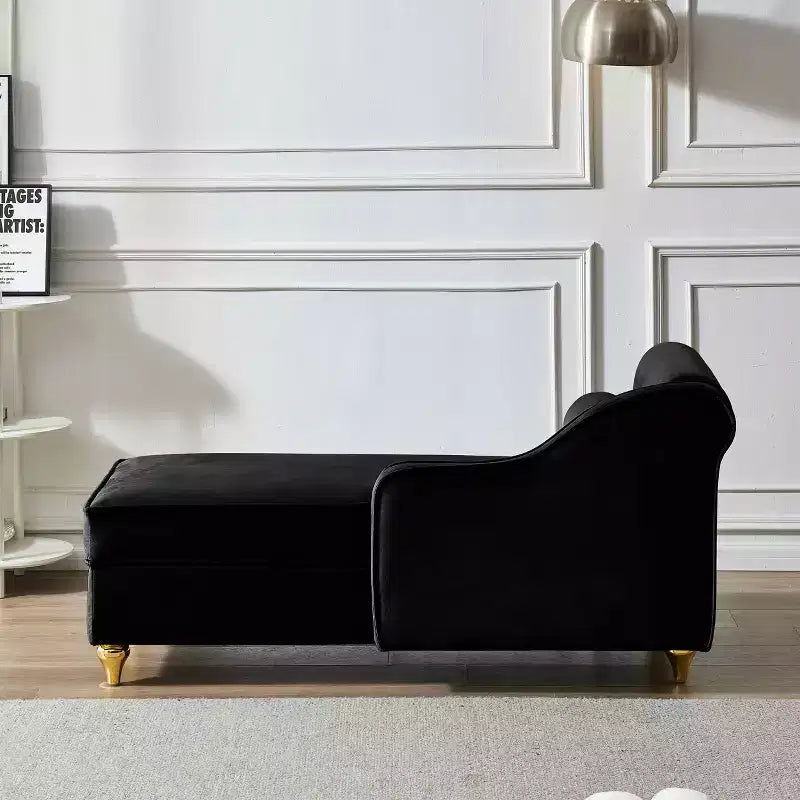 Chaise longue rembourrée moderne avec rangement