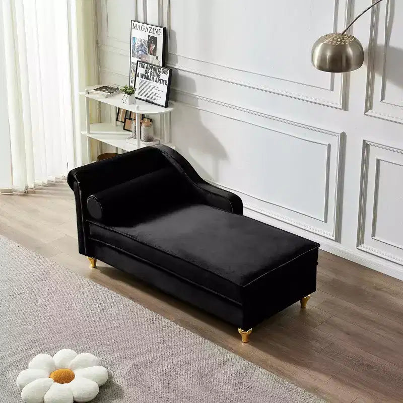 Chaise longue rembourrée moderne avec rangement