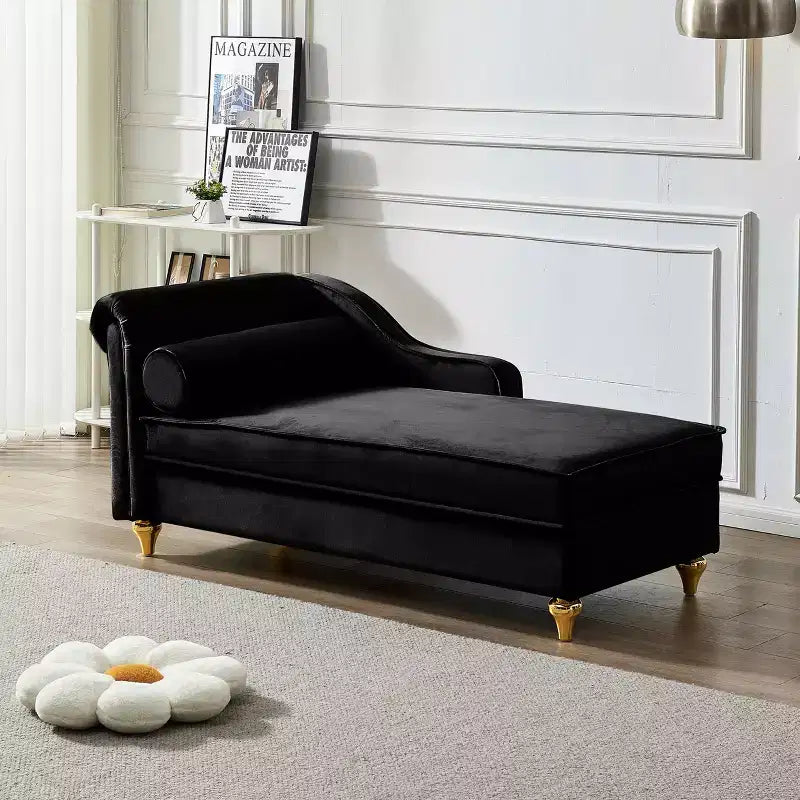 Chaise longue rembourrée moderne avec rangement