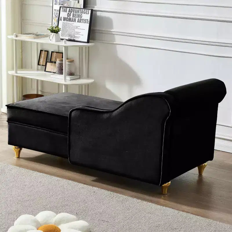 Chaise longue rembourrée moderne avec rangement