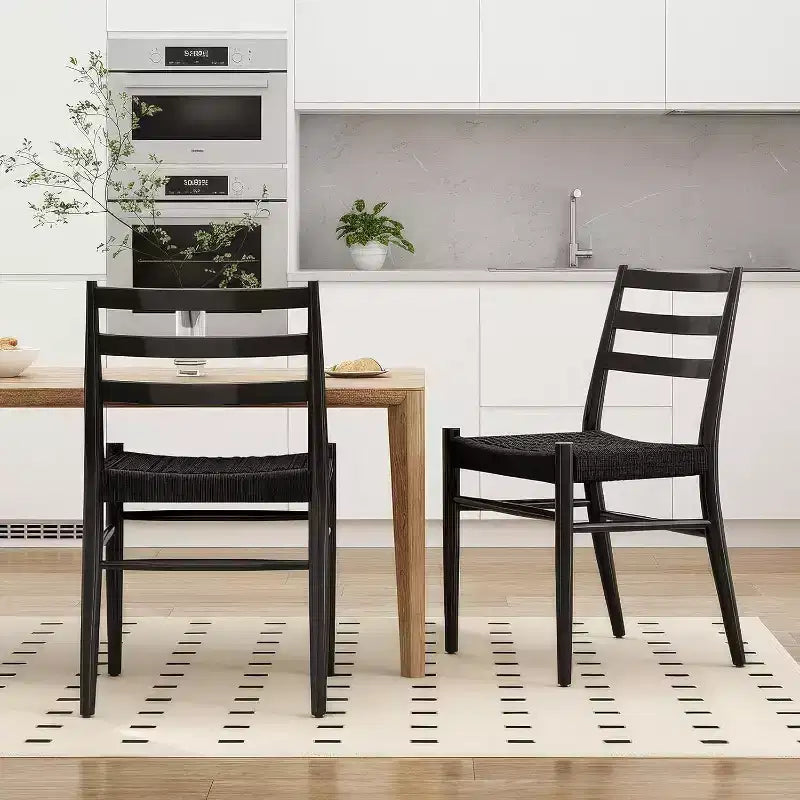 Lot de 2 chaises de salle à manger rembourrées, chaises de cuisine modernes