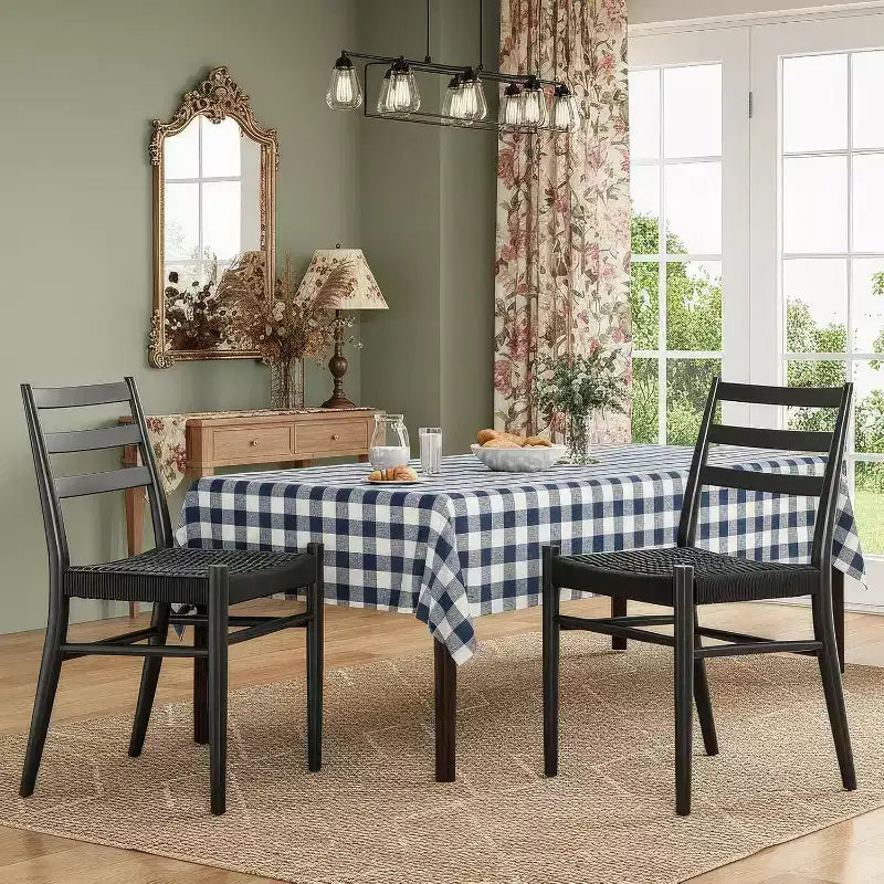 Lot de 2 chaises de salle à manger rembourrées, chaises de cuisine modernes