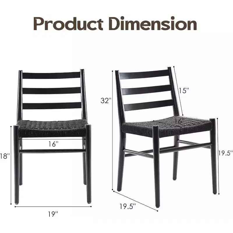 Lot de 2 chaises de salle à manger rembourrées, chaises de cuisine modernes