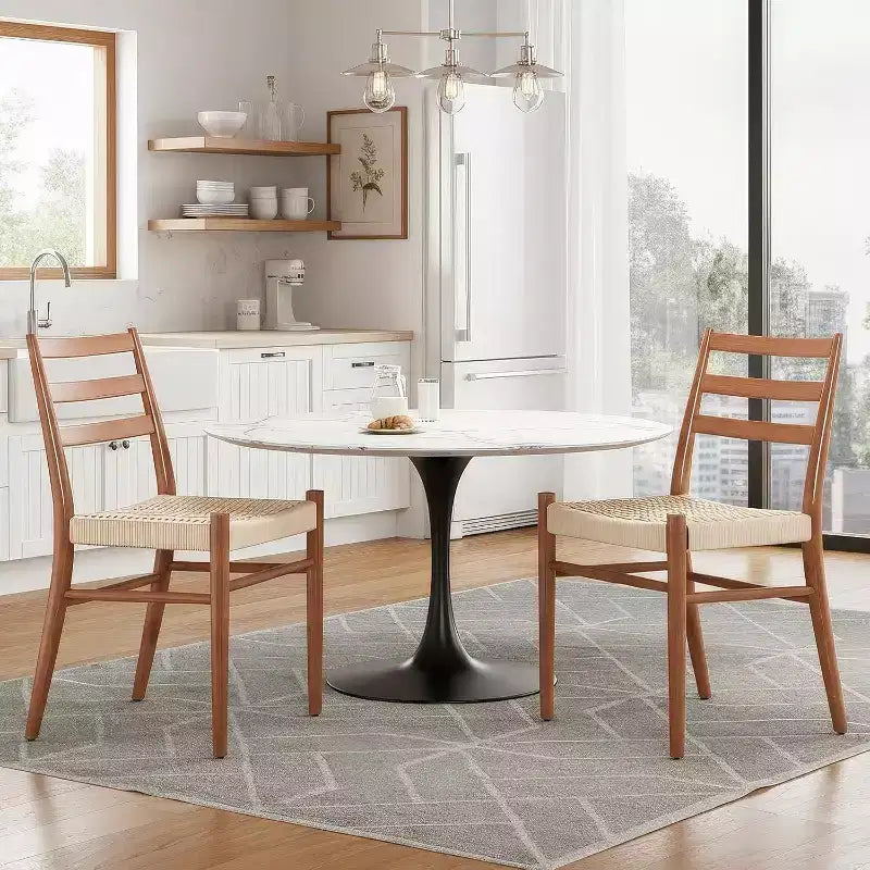 Lot de 2 chaises de salle à manger rembourrées, chaises de cuisine modernes
