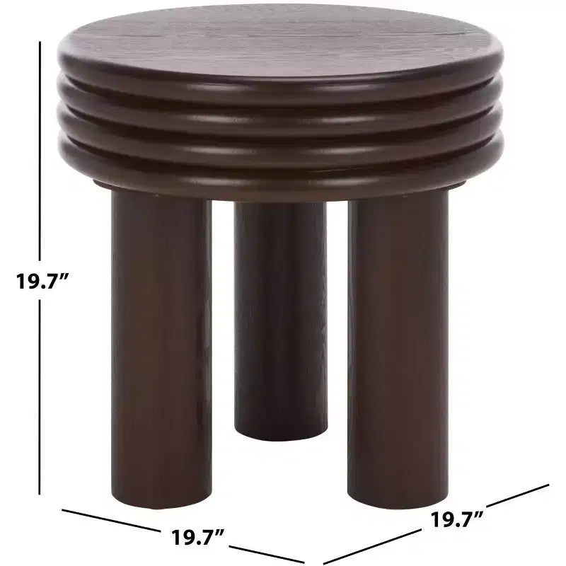 Table d'appoint marron foncé