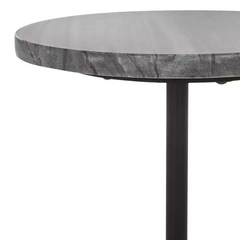 Table d'appoint - - Marbre gris/Noir
