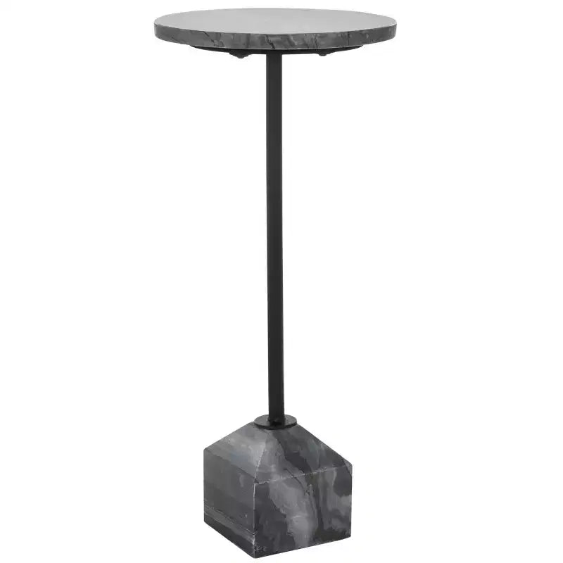 Table d'appoint - - Marbre gris/Noir