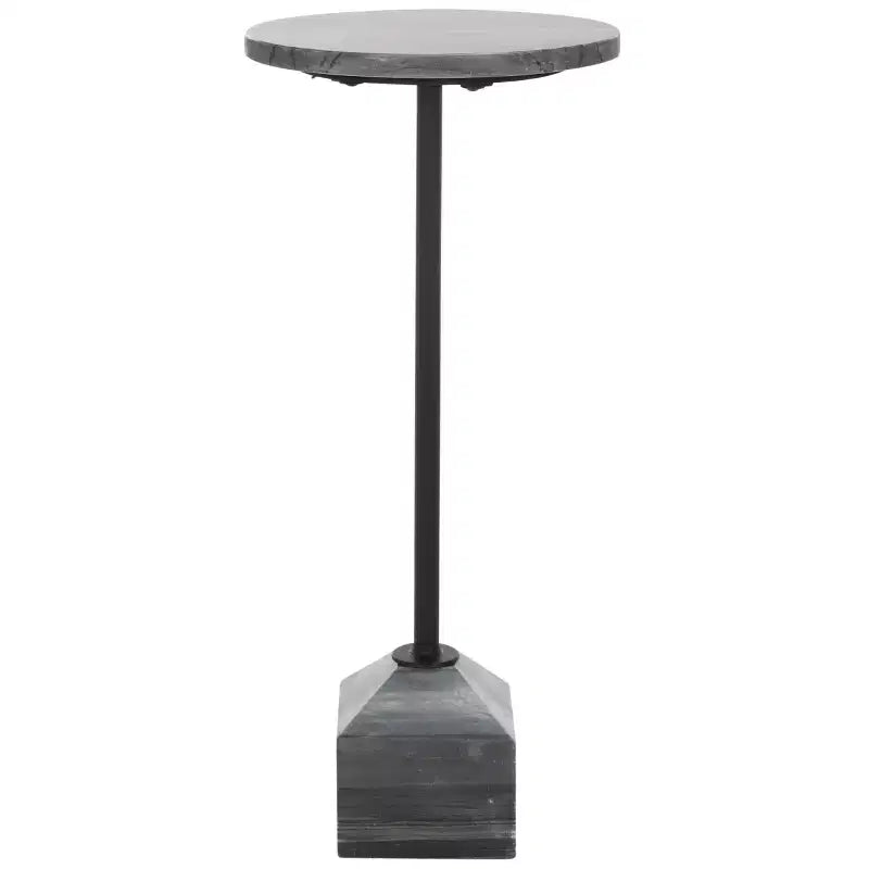 Table d'appoint - - Marbre gris/Noir