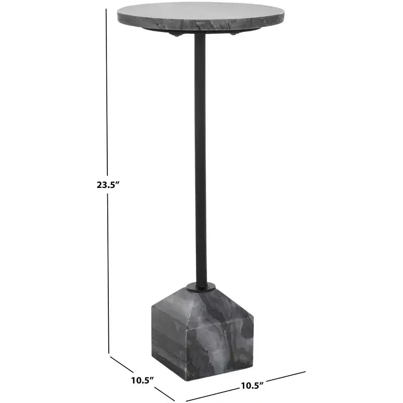 Table d'appoint - - Marbre gris/Noir