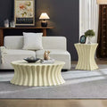 Square/Oval Coffee Table Cocktail Table Center Table Sofa Side Table Accent Table End Table, No Assembly Needed, Beige - ModernLuxe