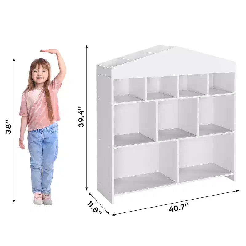 Étagère à livres et de rangement pour jouets pour enfants, Organisateur d'étagère à jouets